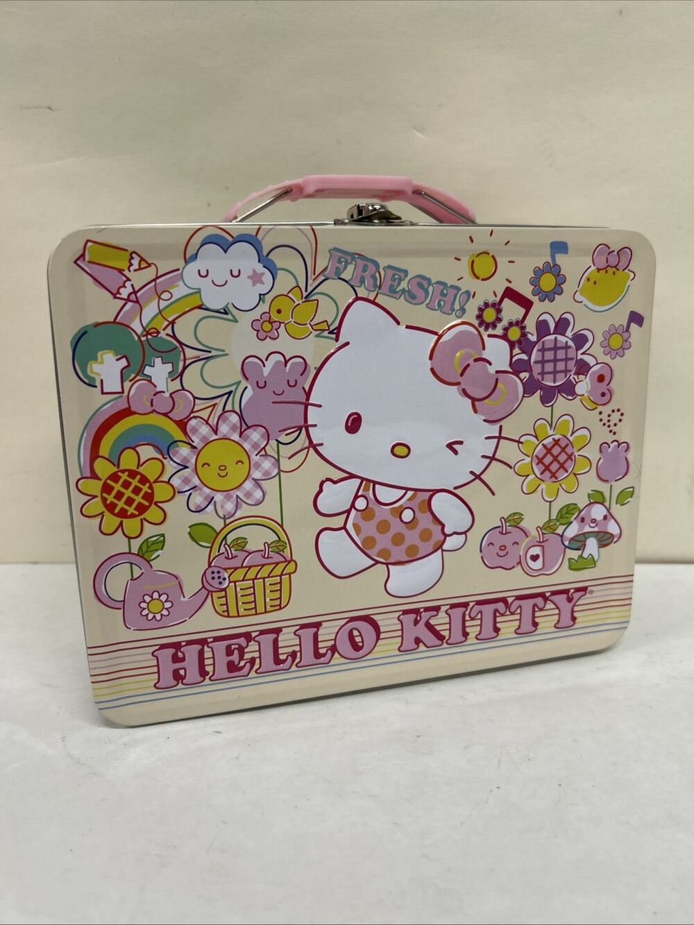 Hello Kitty Sanrio Metal Lunch Box Tin Storage Case Fresh Tin Box Co